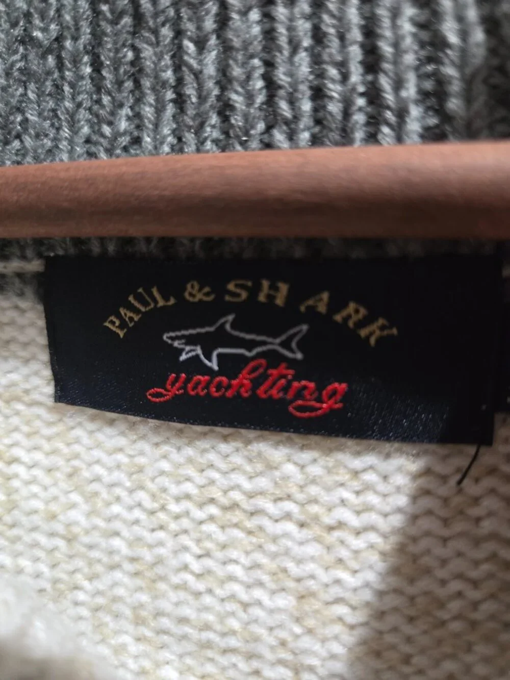 Paul & Shark Yachting KPW 1938 Heavy Knit 1/4 Zip Embroidered Sweater
